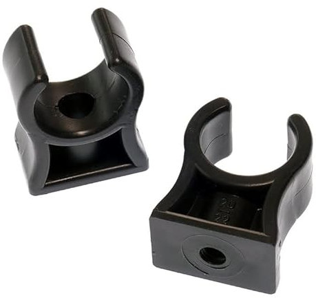 Rohrklemme RKPS 12 (3 Stk), Ø 12-12.5 mm Rohrclips Rohrhalter Kunststoff Schwarz