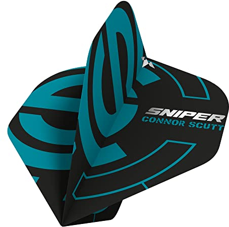 Mission Connor Scutt Black & Aqua NO2 - Dart Flights