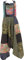 GURU SHOP Unikat Patchwork Boho Latzhose, Bunter Jumpsuit, Overall - Grün, Damen, Baumwolle, Size:S/M