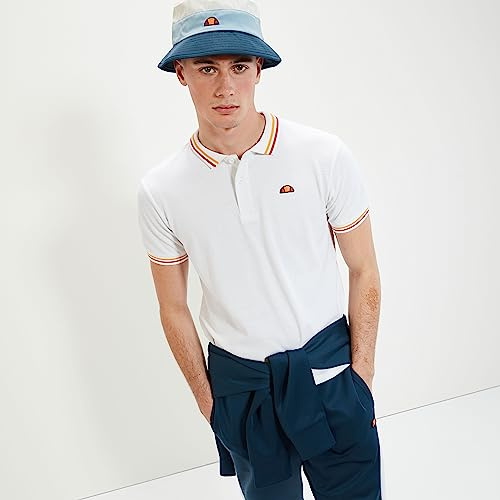 Ellesse Rooks Polo Shirt, Short Sleeve, White SML