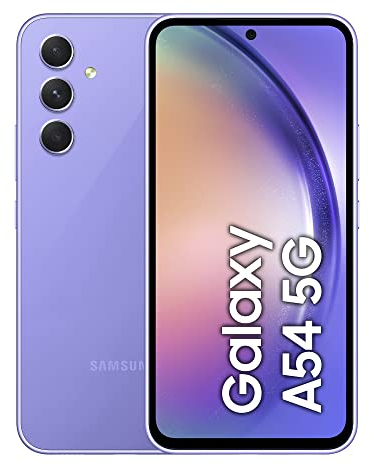 Samsung Galaxy A54 5G, Android Smartphone, 6,4 Zoll Dynamic AMOLED Display, 5.000 mAh Akku, 128 GB/8 GB RAM Handy in Awesome Violet inkl. 30 Monate Herstellergarantie [Exklusiv bei Amazon]
