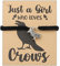 PLITI Krähen Liebhaber Geschenk - Just A Girl Who Loves Crows Armband für Tierliebhaber, Rabe Vogel, M, Edelstahl