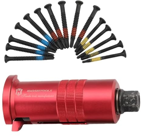 Haoshi - Estrattore cilindrico con 15 viti, estrattore per cilindri, strumento professionale da fabbro, estrattore per chiodi in acciaio inox, strumento estrattore per serrature