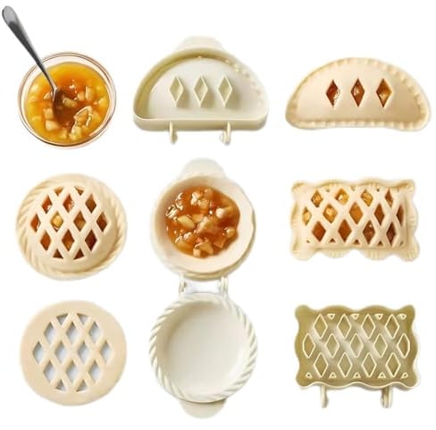 MASINIES 3 Pack Pie Moulds Christmas Cookie Moulds Hand Pie Maker Dough Press Baking Moulds Apple Pie Moulds Cake Moulds for Hollowen Thanksgiving (#3), MAS-PMTM-3