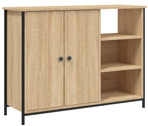 vidaXL Sideboard Sonoma-Eiche 100x33x75 cm Holzwerkstoff