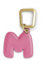 UNTAGS - Charm Buchstabe M - Material mit Ledereffekt - inklusive Goldener Metallschnalle - Rose