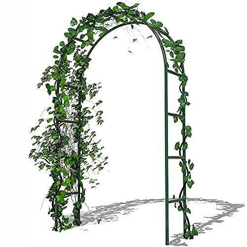 MOooy Hochzeitsgartenbogen, Kletterpflanzenbogen, Metall-Pergola-Laube, Rankhilfe, Torbogen, einfache Montage, 1,2 m, 1,4 m, 1,8 m, 2 m, 2,4 m, 2,8 m (grün 3,0 m)