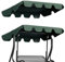 Izrielar Hollywoodschaukel Ersatzdach 210 x 145 cm Grün Wasserdicht | Universal Ersatzdach Gartenschaukel 3 Sitzer, Schaukel Dach Ersatz Bezug| 600D Oxford-Stoff