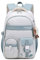 FANDARE Schulrucksack für Teenager, Mädchen, Damen und Herren - Schultasche, Tagesrucksack, Laptop Rucksack - Leichter, Wasserdichter Daypack für Uni - Grau Blau