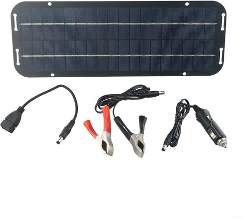 60W Portable Solar Panel, Monocrystalline Solar Cells 12V Olt Trickle Battery Solar Charger, IP65 Waterproof, For Caravan Car Van Boat Kit