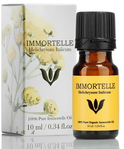 SANICULA Elicriso Olio Essenziale - Oli Essenziali Puri al 100% di Helichrysum, 10ml Oli Essenziali Biologici | Olio Elicriso Distillato a Vapore Naturale per la Salute Respiratoria e la Pelle Giovane