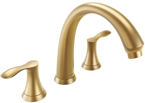 Lava Odoro Badewannenarmatur TF405-BB aus gebürsteter Bronze, 20,3 cm, breiter römischer Wannenarmatur mit Ventil, Badewannenarmatur mit 2 Griffen, hoher Durchfluss, massiver