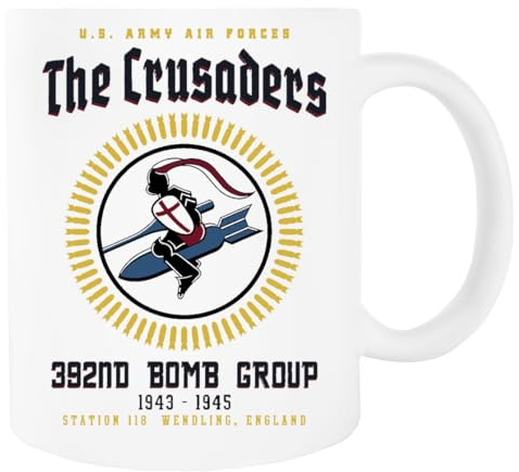 B 24 392nd Bomb Group Weißer Becher Trinkbecher aus Keramik