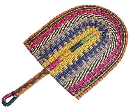 Handcraft Straw Fan,Summer Handheld Woven Straw Fan Handwoven Grass Fan Handmade Cooling Fan Nordic Hanging Wall Decorations For Home Bedroom Decor Large Size