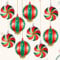 Weihnachten Folienballons Set, 9 Stück Groß Weihnachts Deko Süßigkeiten Hängende Weihnachtskugel Helium Ballons, Rot Grün Gold Weihnachtsdeko Bonbon Candy Luftballons für Christmas Party Dekoration