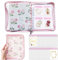 Choleeki Jewelry Storage Book Transparent Earring Bracelet Rings Necklace Pouch Organizer Zipper Bag with pockets (pink)