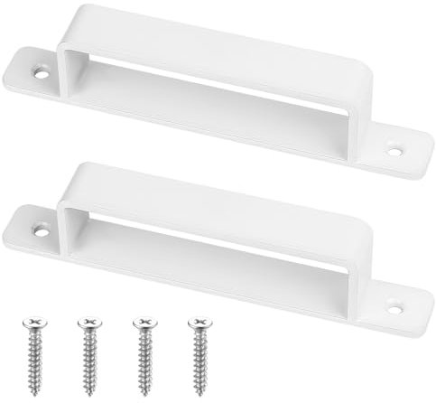 2 Pz Maniglia per Porta Scorrevole, Maniglia Porta Scorrevole, Maniglie Per Porte Scorrevoli, Maniglia Porta Esterna, Maniglie Porte Interne, Maniglie per Armadietti Garage Armadio(Bianco, 186mm)