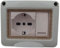 topolenashop Cassetta Elettrica IP55 con Interruttore e Presa Shuko, Box + 1 Interruttore + 1 Presa Shuko, Bianco