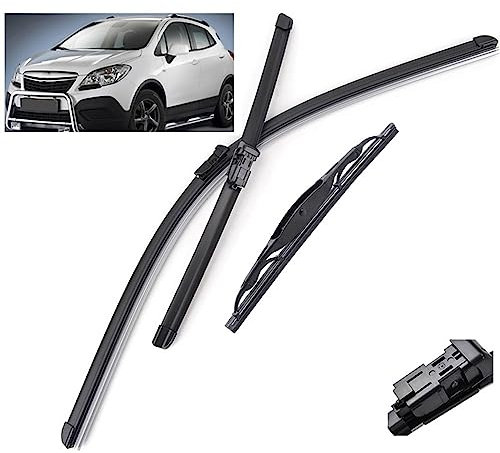 Juego de 3 escobillas limpiaparabrisas Delanteras y traseras para Opel Mokka 2012-2020, escobillas para Parabrisas y Ventana, 26 + 14 + 10