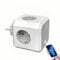 Amening Steckdosenwürfel ohne Kabel 4 Fach Mehrfachsteckdose mit 2xUSB-A & 1xUSB-C 4000W Steckdosenleiste mit Überspannungsschutz Kompakter Steckdosenadapter für Haus Büro(Grau+Weiß)