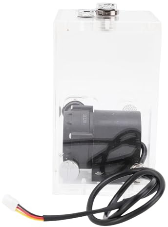 Plyisty Réservoir de Pompe de Refroidissement à Eau Balais pour PC, Tête de Pompe de 7 M, capacité de 850 ML, Débit de 14 L/Min, Matériau Acrylique, Réservoir de Pompe de