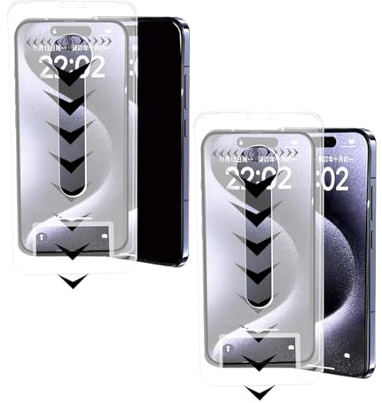 Xiyocadt Schutzfolie - 3 in 1 Schutzfolie, Screen Protector for iPhone 17/16/15/14 Pro/Pro Max/Plus (HD+Anti-Peep,für iPhone 15 Pro Max)