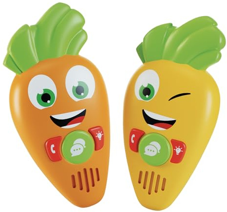 Lisciani - Carotina - Walkie Talkie für Kinder von 3 + - Spielzeug-Funkgeräte mit Taschenlampenfunktion - Reichweite bis 120 m - Spiel für drinnen und draußen - Fantasie und Geschicklichkeit