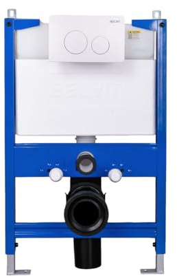 Belvit WC Vorwandelement 75-82 cm mit Unterputz Spülkasten, Blau