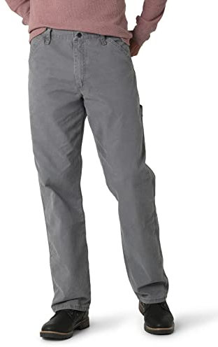 Wrangler Authentics Men's Classic Carpenter Jean, Rock Gray, 34W x 29L