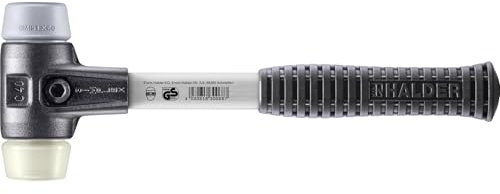 SIMPLEX-Schonhammer, TPE-mid/Nylon; mit verstärktem Tempergussgehäuse und Fiberglasstiel | D=40 mm | 3738.040