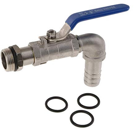 Tubayia Edelstahl Kugelhahn Ventile Zapfhahn Auslaufhahn Auslaufventil für Eisenfässer