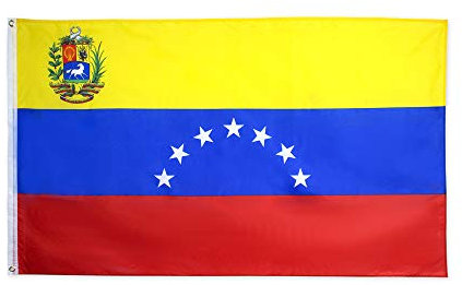 Bandera de Venezuela de 7 estrellas 1954 con ojales de latón de 3 x 5 pies