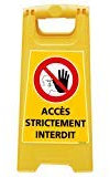 Chevalet de signalisation - Attention Zone de Travail - Dimensions 600x300mm