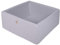 MEOWBABY Piscine À Balles pour Bébé - Carré 90x90x40cm Piscine a Balle pour Enfant sans Balles, Coton, Gris Clair