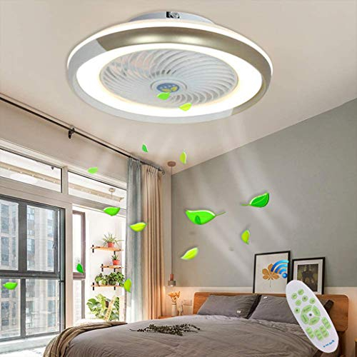 YZSJ Ventilateur De Plafond Avec Éclairage Moderne Plafonnier De LED Au Plafonnier LED Réglable Vitesse Du Vent Dimmable Télécommande Ultra-Silencieux Salon Chambre Restaurant Couleur En Option,D'or