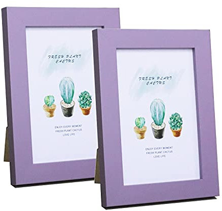 Bilderrahmen für 15,2 x 10,2 cm große Fotos, MDF-Bilderrahmen, 2 Stück, für Tischplatte und Wand