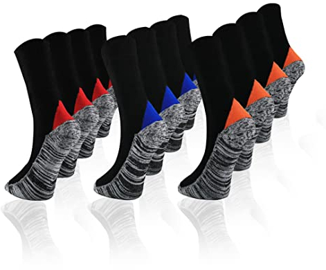 socksberg Arbeitssocken Herren Lang & Kurz (9-12 Paar) | Langlebige & Fusselfreie Anti Schweiß Socken | Work Socken | Warme Arbeitssocken Winter & Sommer | Arbeitsstrümpfe