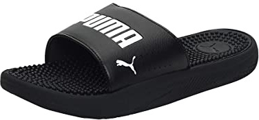 Puma Athletic/Sport Leisure Shoe Softride Slide Massage, Puma Black-Puma White, 383062-01, 42 EU