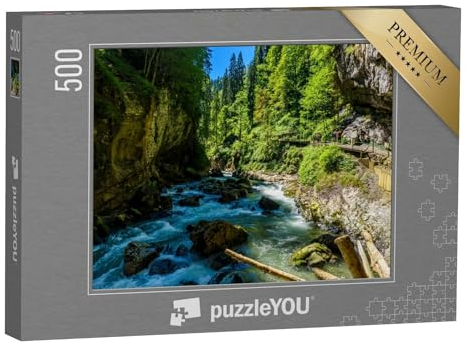 puzzleYOU: Puzzle 500 Teile „Wilde Breitachklamm, Bayern, Deutschland“ – aus der Puzzle-Kollektion Natur, Allgäu