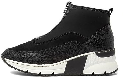 Rieker Greece Womens Ankle Boots 4 UK Black Combi