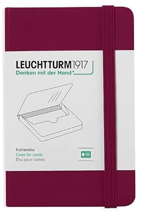 LEUCHTTURM1917 364418 Kartenetui, 65 x 100 x 15 mm, Port Red