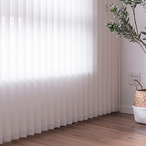 Vertikaljalousie Weiß,Vertikaljalousien Für Terrassentüren Wohnzimmerfenster,Sonnenschutz/Wärmeisoliert/Atmungsaktiv Vertikaljalousien Innen,Sichtschutz Lamellenvorhänge,W×H-150x200cm/59x78.5in