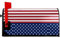 Adesivo per cassetta delle lettere con bandiera americana, stelle e strisce, con ventosa magnetica, impermeabile (coerente su entrambi i lati)