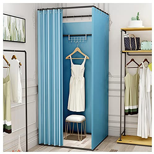 BABYCE Portable Stable Privacy Dressing Room Floor-Standing Temporary Changing Room Privacy Tent Clothing Store Fitting Room, for The Mall Office (Color : Blue, Size : 100x100cm)