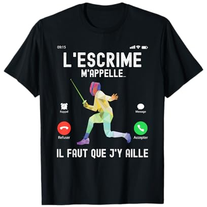 Escrime M'appelle Téléphone Humour Escrimeur Epée Original T-Shirt