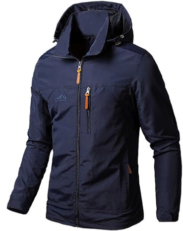 Btmpmcs Giacca da uomo con cappuccio Casual Sportivo Leggero Softshell Jacket Antivento impermeabile per Esterni Giacca Multitasche Giacca a Vento Arrampicata Abbigliamento da Trekking