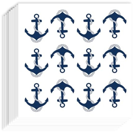 AHANDMAKER 240 Stück Selbstklebende Aufkleber 0.8 x 1 Zoll Anker Nautische Aufkleber Für Planer Kalender Scrapbook Basteln Party Dekor Geschenktüte Versiegelung Für Party