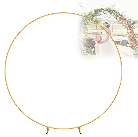 Runder Rosenbogen, Ballon-Blumenring, Laubenständer, Kreislaube, Torbogen, für Kletterpflanzen, dekorative Sträucher, Bäume, zusätzliche Stabilität, röhrenförmiges Gitter, Pergola-Hintergrund