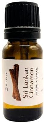 MYVIBE Zimtöl 10 ml - Ätherisches Öl - Öl aus Zimtrinde, Ohne Zusatzstoffen - Öl aus Sri Lanka - Ceylon Zimt Öl - Raumduft - Zimt Duft für Aroma Diffuser, Weihrauch, Meditation