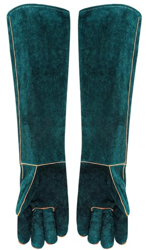 Meng Jiaran Anti Bite Gloves 60CM, Full Arm Cut Resistant Gloves(Green) | Cat Grooming Glove, Cat Handling Gloves, Guard Long Gardening Gloves